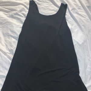 Black dress with frills on bottom